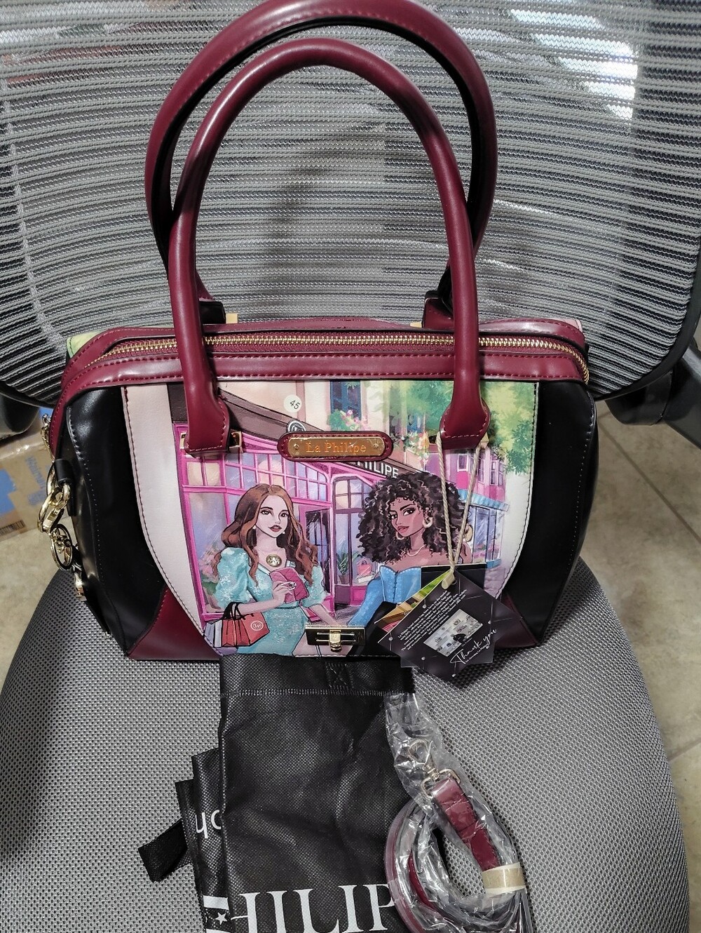 Brand New La Philippe Shopping In The Mall Collection Piece Of Art Purse